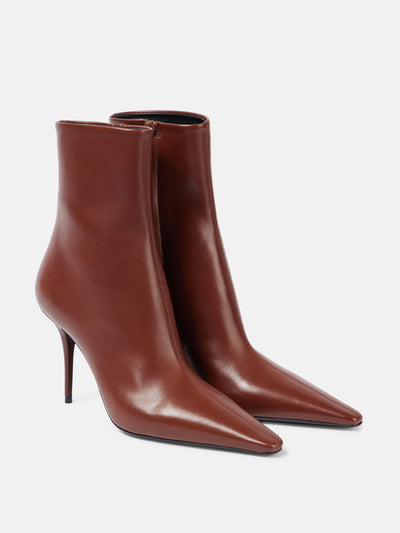 Saint Laurent Ashley 90 leather ankle boots at Collagerie