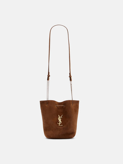 Saint Laurent Cassandre suede bucket bag at Collagerie
