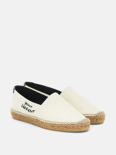 Saint Laurent Embroidered canvas espadrilles at Collagerie