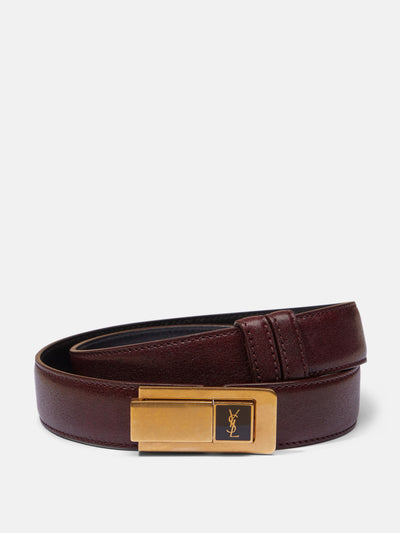 Saint Laurent Cassandre leather belt at Collagerie