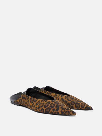 Saint Laurent Nour 05 leopard-print slippers at Collagerie