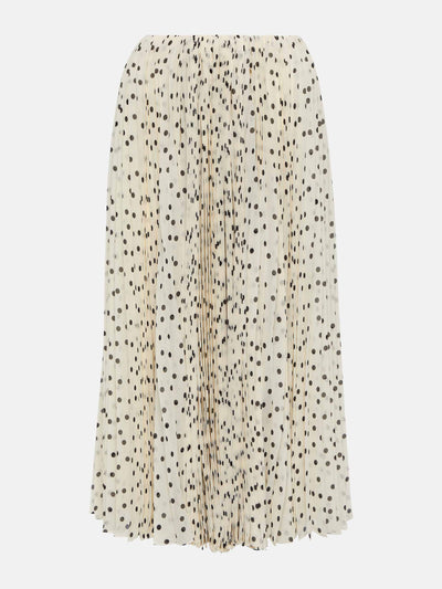 Saint Laurent White polka-dot midi skirt at Collagerie