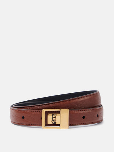 Saint Laurent La 66 slim leather belt at Collagerie