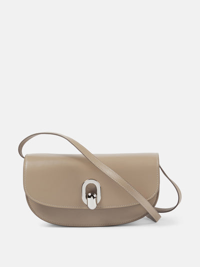 Savette Tondo Crescent leather shoulder bag at Collagerie