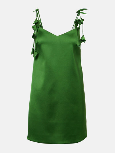 Self-Portrait Floral-appliqué satin minidress at Collagerie