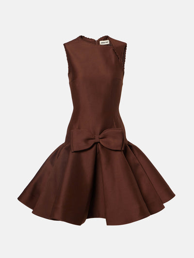 Shushu/Tong Bow-detail midi dress at Collagerie