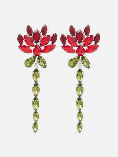 Simone Rocha Floral embellished drop earrings at Collagerie