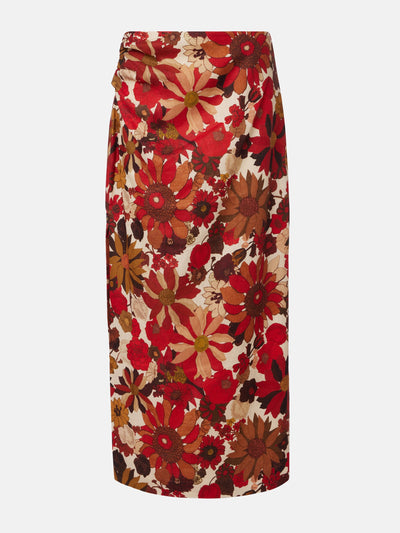 Sir Belleto gathered linen maxi skirt at Collagerie