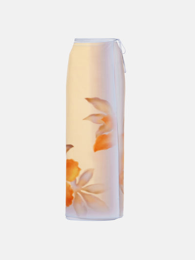 Sir Floral silk crêpe wrap skirt at Collagerie