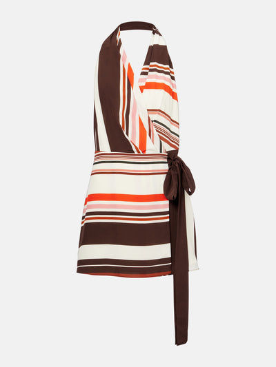 Sir Thistle striped silk satin minidress at Collagerie