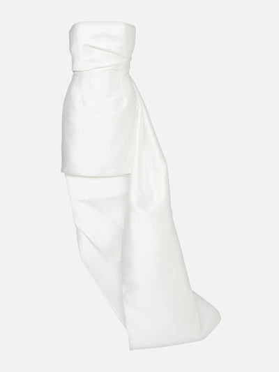 Solace London Bridal Meyer tail twill minidress at Collagerie