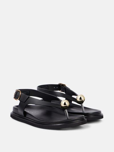 Souliers Martinez Spiaggia embellished leather sandals at Collagerie