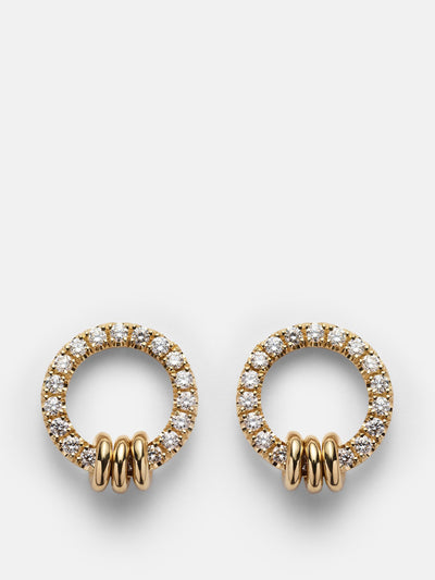 Spinelli Kilcollin Sidra 18kt gold earrings with diamonds at Collagerie
