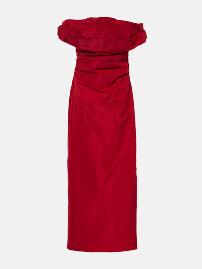 Staud Andrea taffeta midi dress at Collagerie