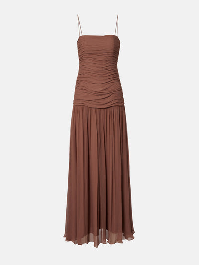 Staud Dalton gathered ruched maxi dress at Collagerie