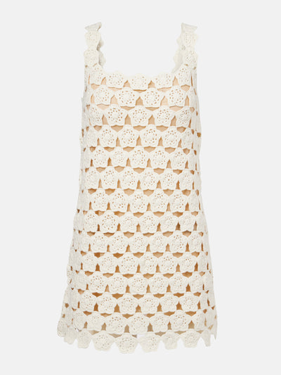 Staud Hoya floral crochet cotton minidress at Collagerie