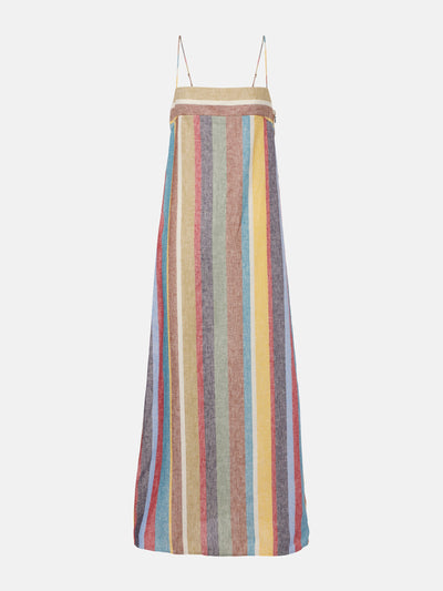 Staud Laura striped linen maxi dress at Collagerie