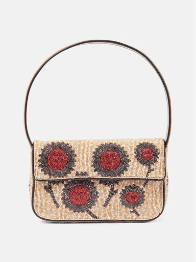 Staud Tommy beaded tote bag at Collagerie