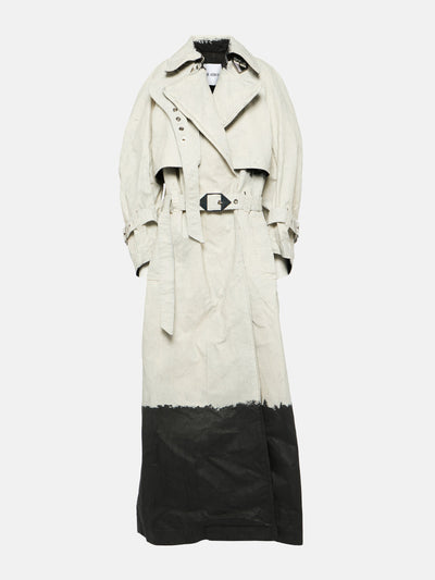 The Attico Coated denim trench coat at Collagerie