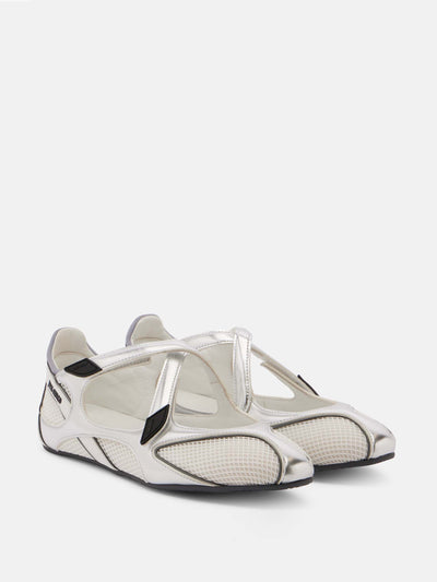 The Attico Floor 01 metallic ballet flats at Collagerie
