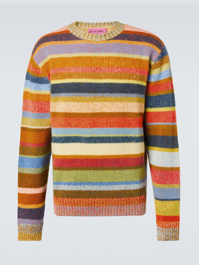 The Elder Statesman Striped cashmere sweater at Collagerie