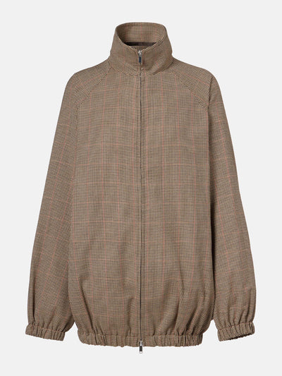 The Frankie Shop Baxter houndstooth blouson jacket at Collagerie