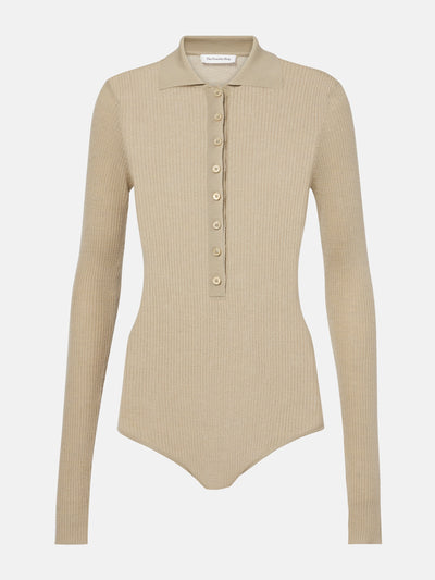 The Frankie Shop Solana wool, silk, and cashmere bodysuit at Collagerie