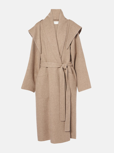 The Row Laguna cashmere flannel wrap coat at Collagerie