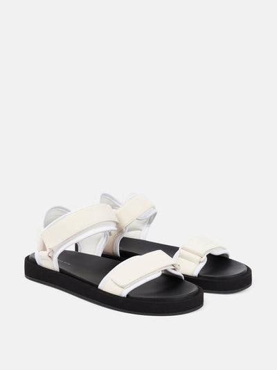 the row Hook and Loop leather sandals at Collagerie