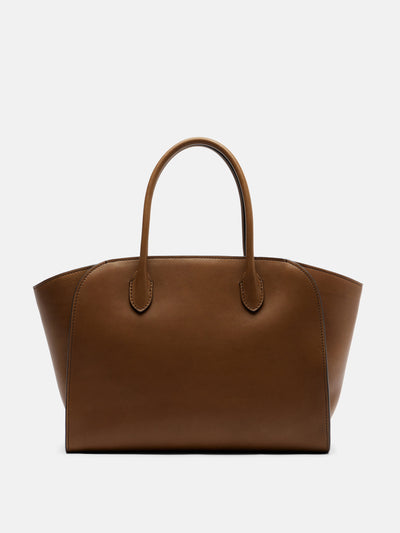 The Row Marlo 12 leather tote bag at Collagerie