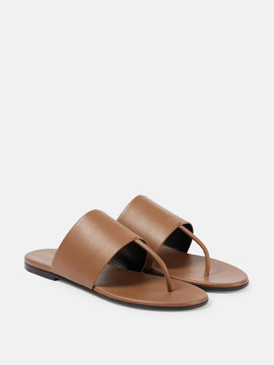 The Row Signum leather thong sandals at Collagerie