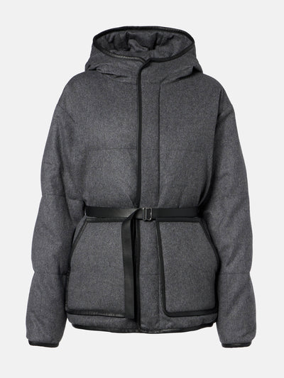Tod's Belted hooded padded cashmere jacket at Collagerie