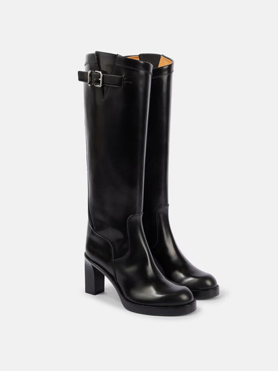 Tod'S Polished leather knee-high boots at Collagerie