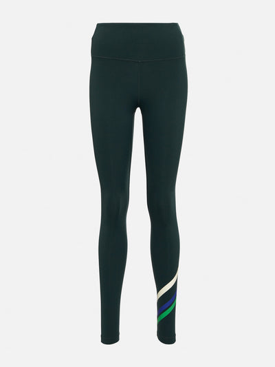 Tory Sport Striped black leggings at Collagerie