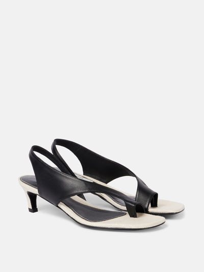 Totême 40 leather sandals at Collagerie