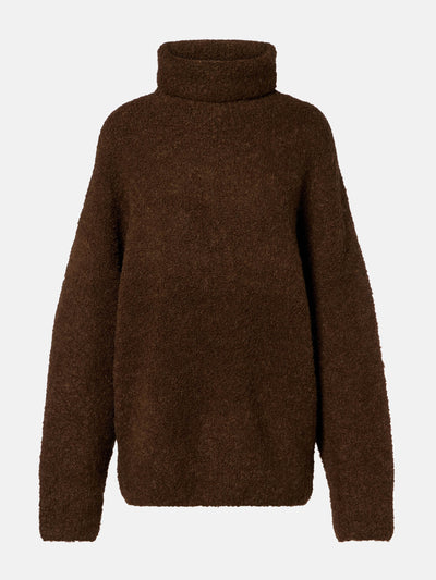 Totême Alpaca and wool-blend bouclé turtleneck sweater at Collagerie