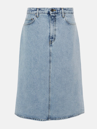 Totême Denim midi skirt at Collagerie