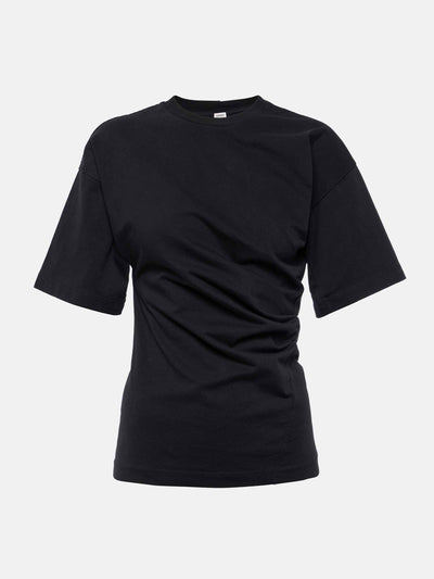 Totême Gathered cotton jersey T-shirt at Collagerie