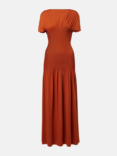 Totême Pleated jersey maxi dress at Collagerie