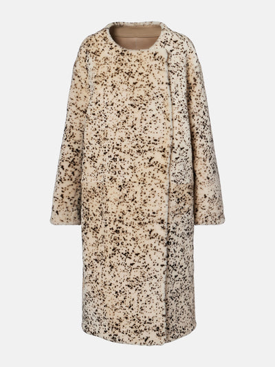 Totme Printed shearling coat at Collagerie