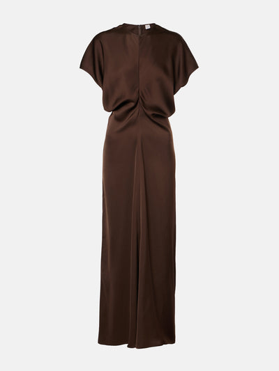 Totême Slouch draped maxi dress at Collagerie