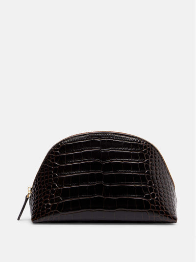 Totême Small croc-effect leather pouch at Collagerie