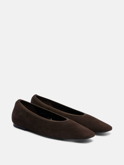 Totême Suede ballet flats at Collagerie