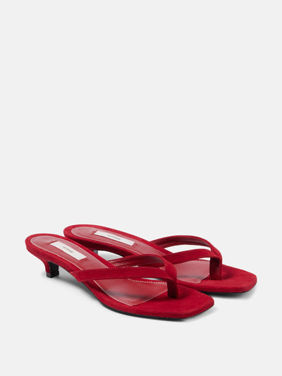 Totême Suede thong sandals at Collagerie