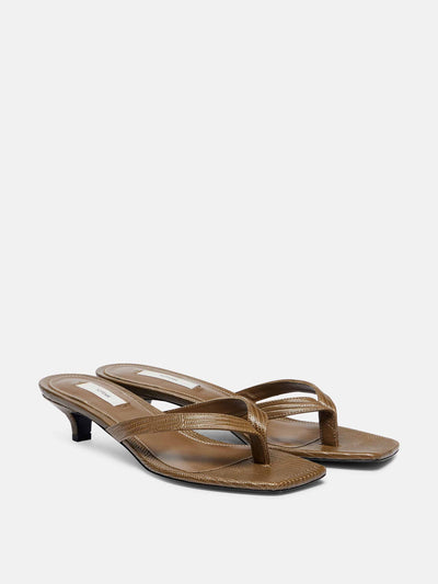 Totême Leather thong sandals at Collagerie