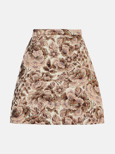 Valentino Après L'Hiver Matelassé floral mini skirt at Collagerie