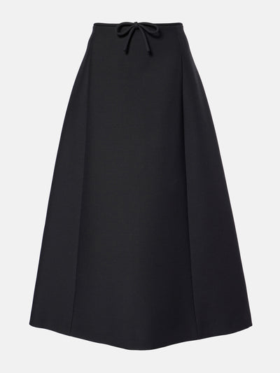 Valentino Crepe Couture bow-detail midi skirt at Collagerie