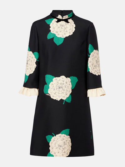 Valentino Crepe Couture floral minidress at Collagerie