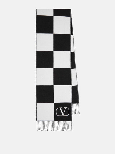 Valentino Jacquard wool and cashmere scarf at Collagerie