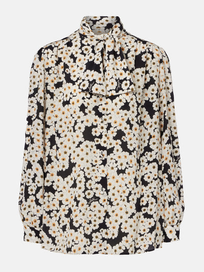 Valentino Floral silk satin shirt at Collagerie